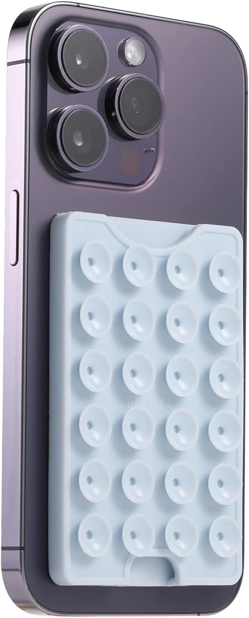 BIAJIYA Suction Phone Card Holder Mount, Silicone Octo Cup Buddy Phone Wallet for