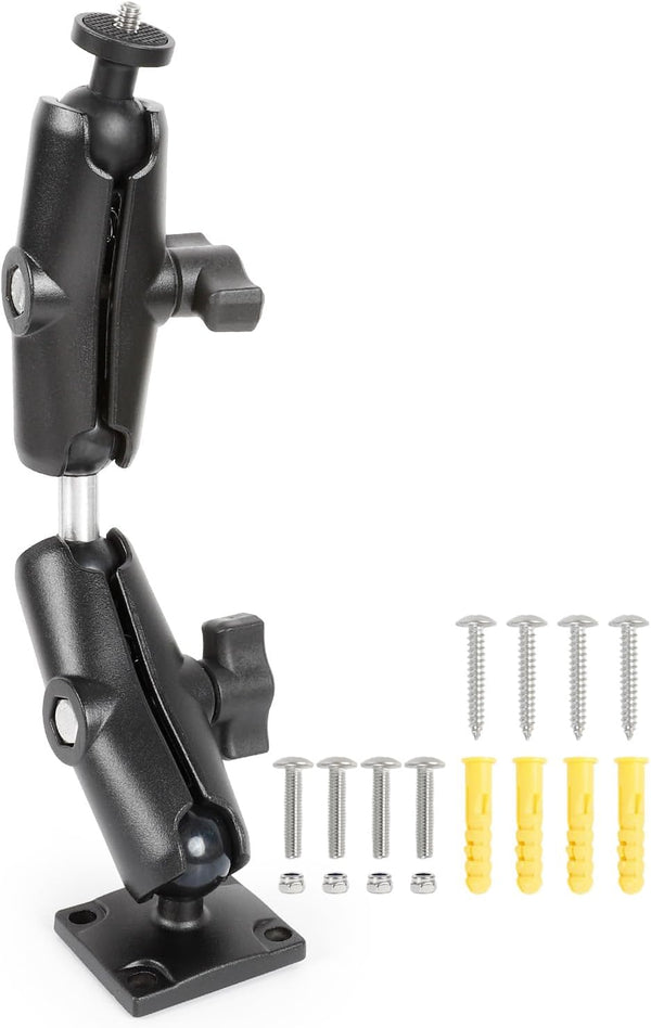 FPN Heavy-Duty Camera Wall Mount with Dual Arms 1/4"-20 Thread Post, Aluminum Alloy