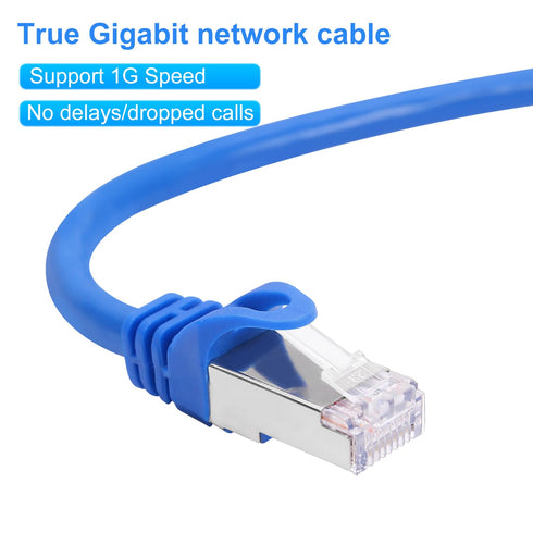 6 100 10Gbps 100FT CAT Shielded Ethernet Cable FT, Indoor High-Speed (SFTP) Snagless Shielded Ethernet Cable