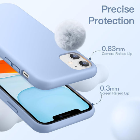 JETech Silicone Case for iPhone 11 (2019) - 6.1-Inch, Silky-Soft Touch Full-Body Protective Case, Light Blue