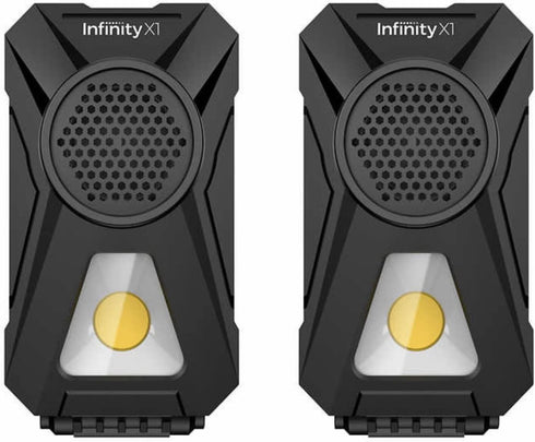 Infinity X1 Stereo Wireless Rechargeable Worklight, 700 Lumens with Bluetooth Speakers, 2-Pack