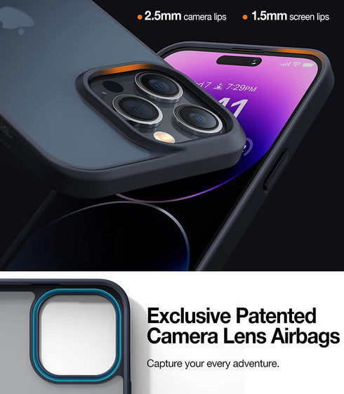 TORRAS Tough Shockproof Case for iPhone 13 Pro - Military-Grade Drop Tested Ultra-Durable Matte Hard PC Back