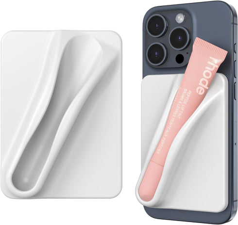 DOB SECHS Silicone Lip Holder for Cell Phone, Stick On Holder for iPhone and Android Phones, Grey
