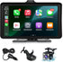 25HOURS Apple Carplay Screen for Car, 7" HD Portable Wireless Apple Carplay &