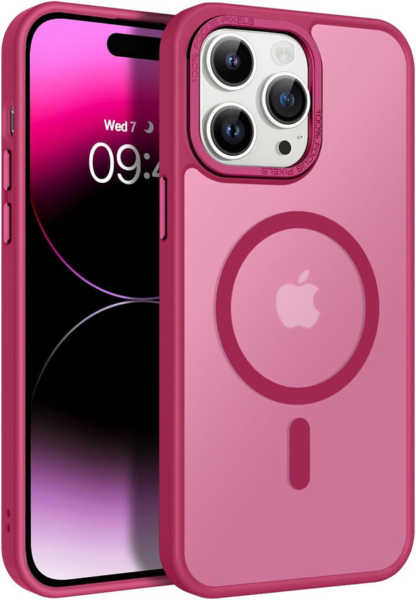 BENTOBEN iPhone 14 Pro Case, Plum Red - Slim Fit, Shockproof, Translucent Matte, Compatible with MagSafe, 6.1" Cover.