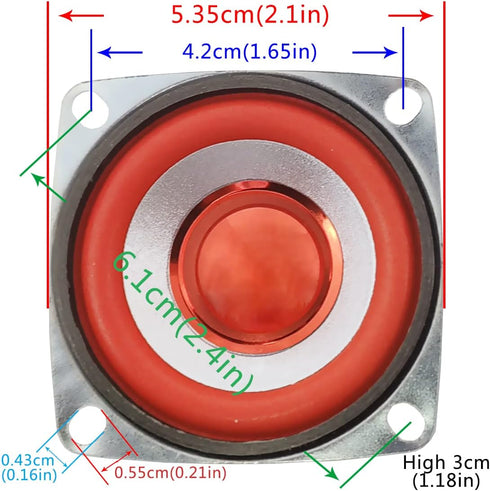 Gikfun 4Ohm 5W Full Range Audio Speaker Stereo Woofer Loudspeaker for Arduino Replacement (Pack of 2)