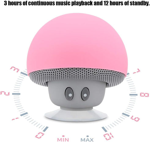 Mini Bluetooth Wireless Portable Mushroom Speaker Subwoofer with Good Sound Quality, Simple Operation, Mobile Phone Holder for Music Playback and Standby Time