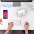 HITRENDS USB Charger, 8 Ports Charging Station 60W/12A Multi Port Hub for Multiple Devices (5ft Cord, White)