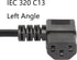 CERRXIAN 4.92FT 18AWG 3 5-15P 90 320 C13 10A/125V, Left Angle Prong Computer Power Cord, NEMA to Degree IEC Monitor TV