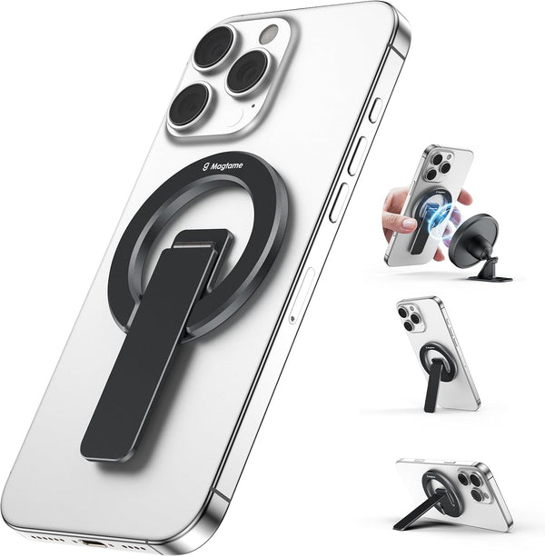 Magtame Double-Sided Magnetic Phone Stand Grip, Strong Magnetic Kickstand Desk Holder for Mag&Safe