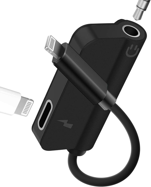 Headphone Adapter Lightning to 3.5mm AUX Jack and Charger Extender Dongle for iPhone 11 12 Mini Pro Max