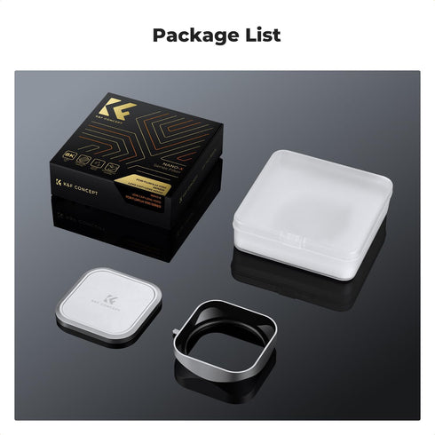 K&F Concept Silver Square Metal Lens Hood Kit for Fujifilm X100/X100F/X100S/X100T/X100V/X100VI