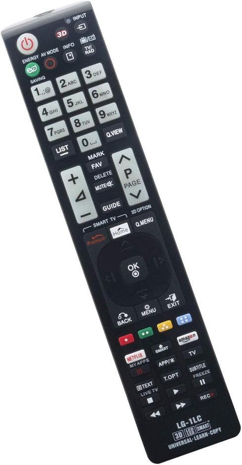 New LG-1LC Universal Remote Control for LG TV, Compatible with All LG LCD LED 3D HDTV Smart TVs