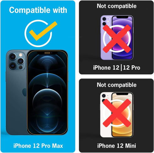 Simple Snap Tempered Glass Screen Protector for iPhone 12 Pro Max - Invisible Premium Protection, Easy Applicator