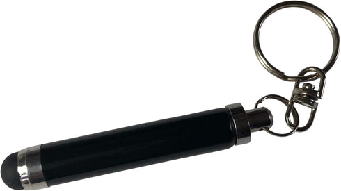 BoxWave Stylus Pen Compatible with Samsung Galaxy - Bullet Capacitive Stylus, Mini Stylus Pen with Keyring Loop for Samsung Galaxy - Jet Black