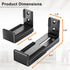 PUTORSEN Universal Dual Soundbar Wall Mount, Black, for Most Soundbars, Holds up to 33 lbs, Depth Adjustable 3.5”-6.1”