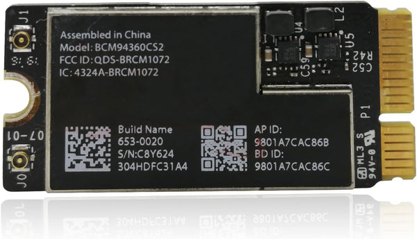 BCM94360CS2 WiFi Bluetooth Airport Wireless Card Replacement for MacBook Air 11" A1465 and 13" A1466