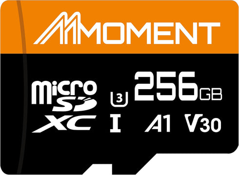 MMOMENT 256GB Micro SDXC Card, A1, UHS-I, U3, Class 10 with SD Adapter Included, Read Speed Up to 95 MB/s