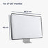 27-28" kwmobile Monitor Cover Compatible with Monitor - Dust Cover Computer Screen Protector - White