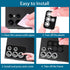 Samsung Galaxy S22 Ultra Camera Lens Protector - 5+5 Pack, Glitter Bling, Tempered Glass, Phone Case Friendly (Silver)
