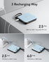 VRURC Portable Charger for iPhone, 10000mAh Power Bank with PD 20W Fast Charging and 4 Built-in Cords, Blue