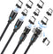 A.S Magnetic Charging Cable, Magnetic Type C Fast Charging Data Sync Cable for Micro USB, USB C, i-Product Smartphones