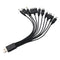 Black 10 in 1 Universal USB Cable - Multiple Universal Charging Cable for Cell Phones, Bluetooth Earphones, and more