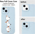 JOYLAND Cartoon Ducks Pattern Cell Phone Case for iPhone 14, Cute Kawaii Blue Silicone Gel, Full Body Protection, 6.1