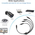 Generic 4-Plug 4-Way 4CH, 8CH 16CH Guy-Tech Tip Splitter Power Cord Cable Compatible with SANNCE and Channel HDMI