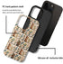Generic 14,Anti-Scratch Compatible with iPhone Glossy Case Cover,Embroidery Book Flowers Bookshelf