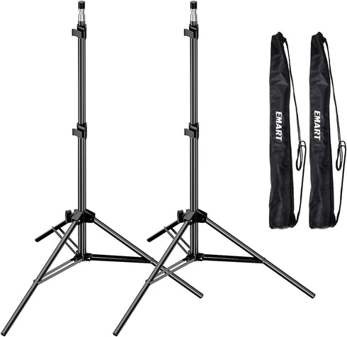 EMART 7 Ft Light Stand for Photography, Portable Tripod Stand, 2 Pack with Carry Case for Speedlight