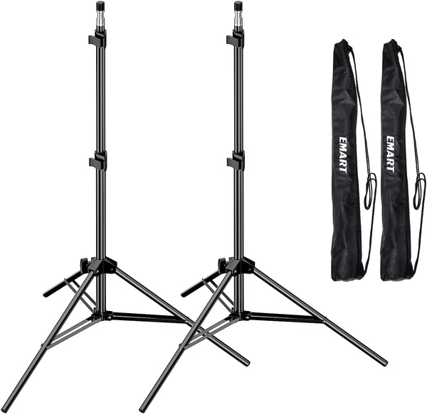 EMART 7 Ft Light Stand for Photography, Portable Tripod Stand, 2 Pack with Carry Case for Speedlight