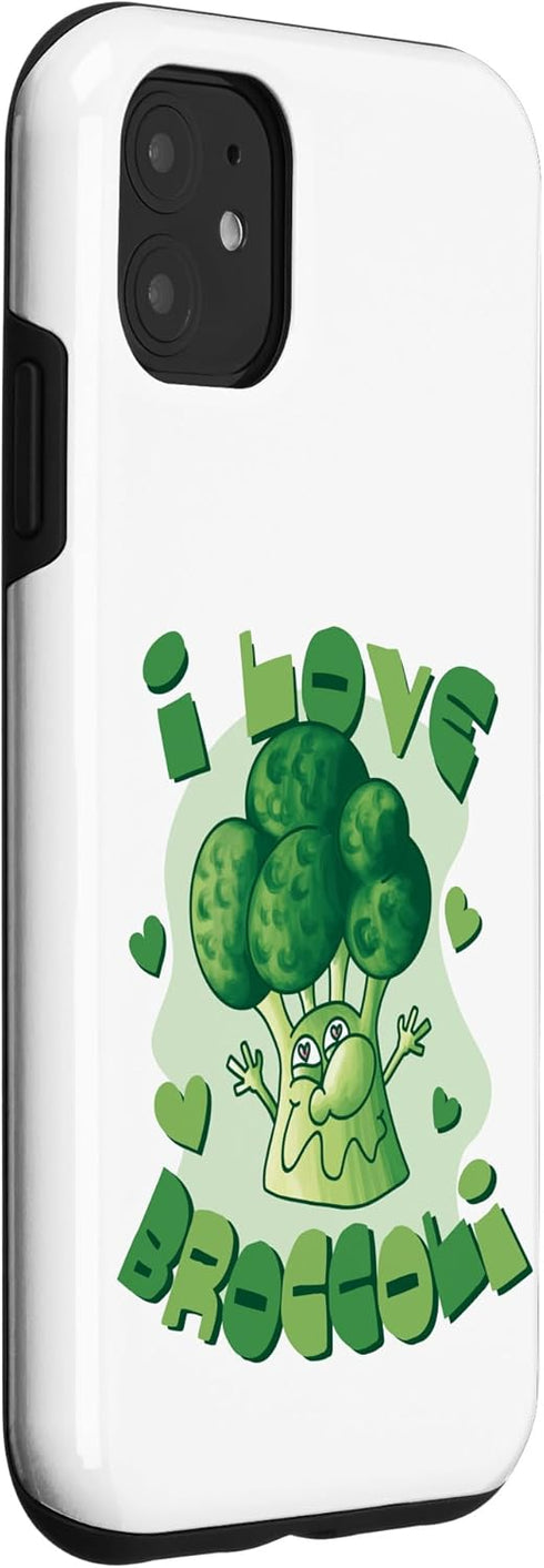 Vegetable Broccoli Lovers 11 iPhone Vegetable Broccoli Face for Men and Girls Broccoli Lovers Case