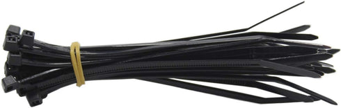QualGear CT1-MC-200-P Self-Locking Cable Ties, Assorted, 200/Poly Bag, Green, Black, Yellow, Orange