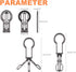 WUXINDS 17/16/15/14/13/12 Magnetic Phone Tripod Stand, Aluminium Alloy Strong Magnet Quick Mount Foldable Mini Tripod