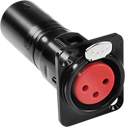MEIRIYFA XLR 3 Pin Female to Male Pass Through Panel Mount Jack, Mic XLR 3PIN D Series Type Adapter for Microphone