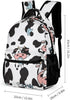 100% BLUE COLLAR Backpack Set Daypack Set Backpack Laptop Milk Cow Print Bookbag with Lunch Bag & Storage Bag