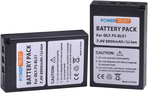 2Pack PS-BLS1 BLS 1 BLS1 BLS-1 Li-ion Batteries with LCD USB Charger for Olympus E-PL1, E-P1, E-P2, EP3
