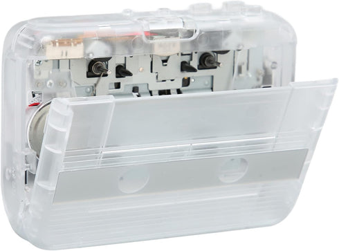Lazmin112 Bluetooth Cassette Player, Portable Stereo Tape Player with Headphone, Auto Reverse Function, White