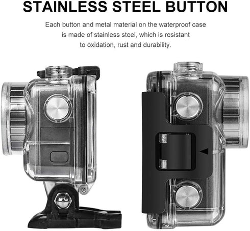 FitStill Waterproof Case for DJI Osmo Action Camera, Underwater Accessories Kit, 45M Diving Housing Protective Shell