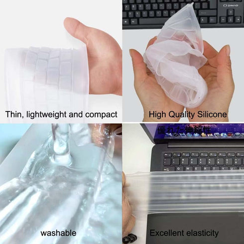 VORTINIOUS 104/107 Ultra Thin Desktop PC Silicone Clear Keyboard Cover Skin Protector for Keys Standard Desktop