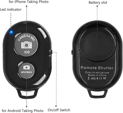AOQIYUE Cellphone Remote Shutter for Smartphones and Tablets, Wireless Camera Remote Control with Wrist Strap Included
