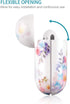 Lokigo Airpod Case for 2nd/1st Generation, Hard Cover Charging Case with Keychain, Front LED Visible, Color Flowers