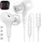 USB C Headphones, Magnetic Wired Earbuds with Microphone, Noise Isolation for Samsung S24 S23 FE iPhone 15, Pixel 7 6 5
