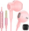 Wired Earbuds Headphones with 3.5mm Jack for MP3 Player, Kids School, Corded Earphones with Microphone and Noise