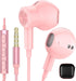 Wired Earbuds Headphones with 3.5mm Jack for MP3 Player, Kids School, Corded Earphones with Microphone and Noise