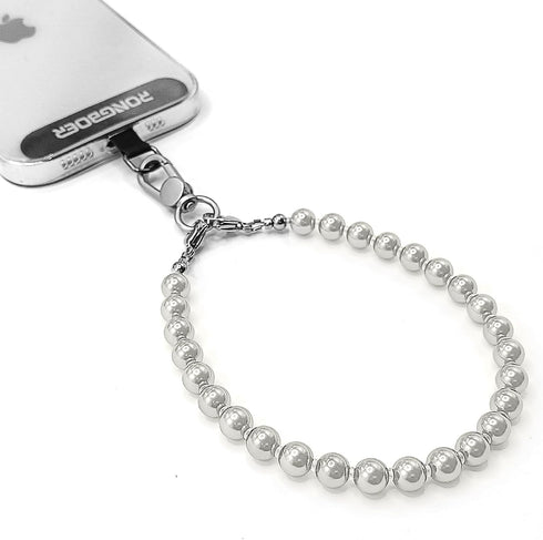 Beaded Phone Strap,Premium Crystal Pearl Lanyard Elegant Chain-Cute&Glossy Wrist Strap for Phone