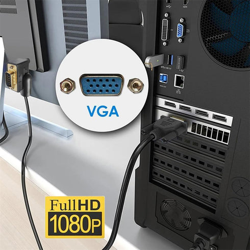 xiwai 90 Degree VGA RGB Cable Right Angled Male to Straight Male Extension Cord for Computer Monitor Projector 1m
