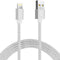 iPhone Charger Lightning Cable, 1 Pack 6 ft Silver Nylon Braided USB Charging High Speed Data Sync Transfer Cord Compatible with iPhone 14 13 12 11 Pro Max Xs Max Xr Xs X 8 7 Plus 6s 6