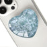 Expanding Mobile Cell Phone Grip Heart Shape Glass Holder for Smartphones, Sliver Shell